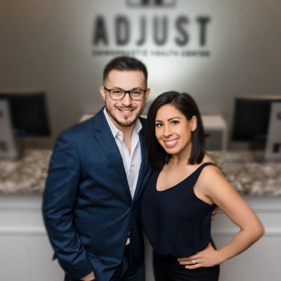 Drs. Jason Abaza and Marissa Abaza posing for a photo